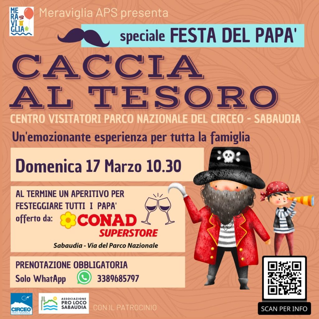 Associazione Meraviglia, Caccia al Tesoro - Speciale Festa del Papà - domenica 17 marzo 2024 ore 10.30