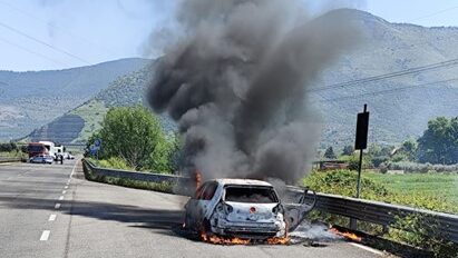 Auto prende fuoco sulla Monti Lepini, paura per un 59enne | Latinanews.eu