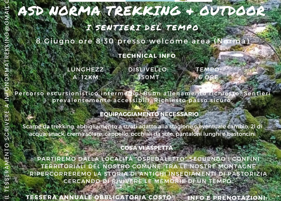 NORMA TREKKING: I SENTIERI DEL TEMPO | compagniadeilepini.it