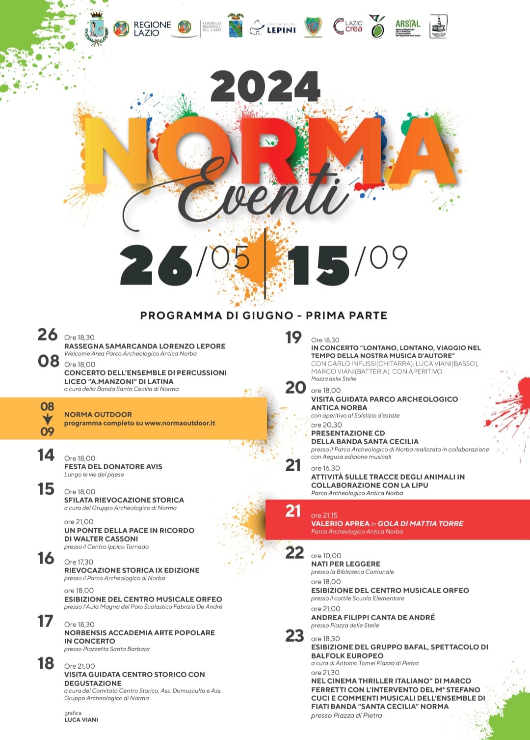 Norma Estate 2024 eventi