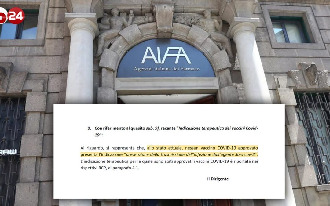 AIFA ALL’ASSOCIAZIONE ARBITRIUM: “NESSUN VACCINO COVID PREVIENE TRASMISSIONE INFEZIONE” | Byoblu.com