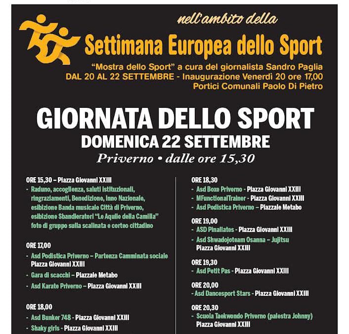 Comune di Priverno: Settimana europea dello sport | compagniadeilepini.it