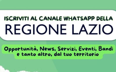 LAZIO: È ONLINE IL CANALE WHATSAPP DELLA REGIONE | Latinatu