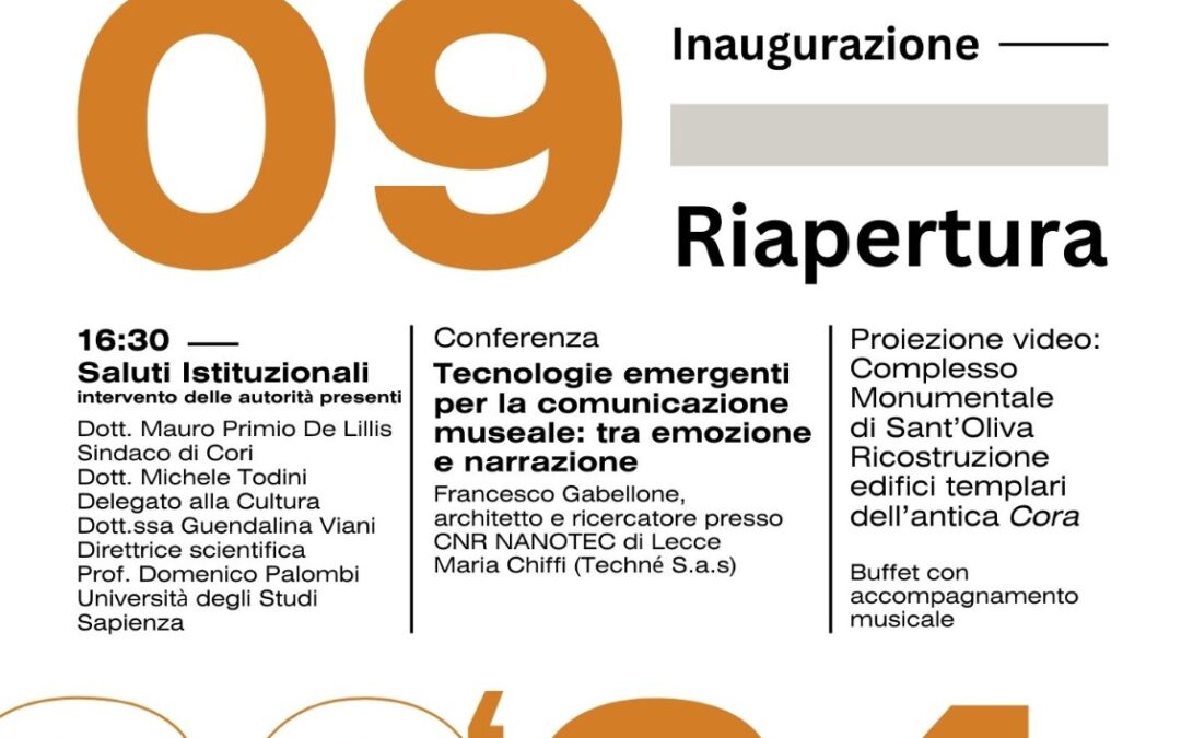 Il Museo della Città e del Territorio di Cori riapre le sue porte | compagniadeilepini.it