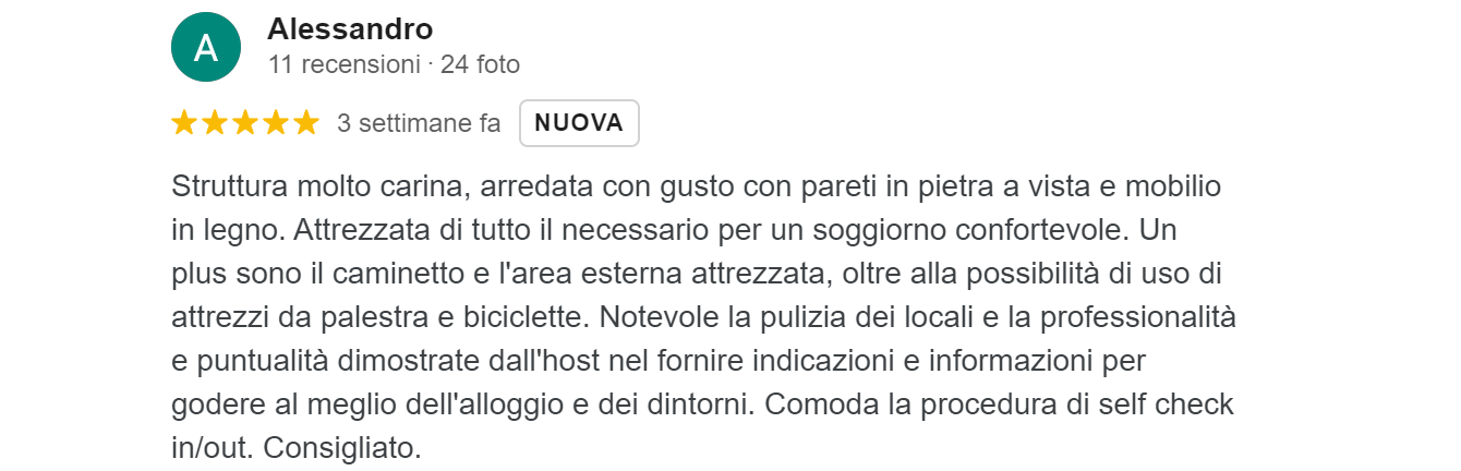 Alloggio Gladiolo Guest House - Latina Scalo - Recensione Google - 12 Settembre 2024