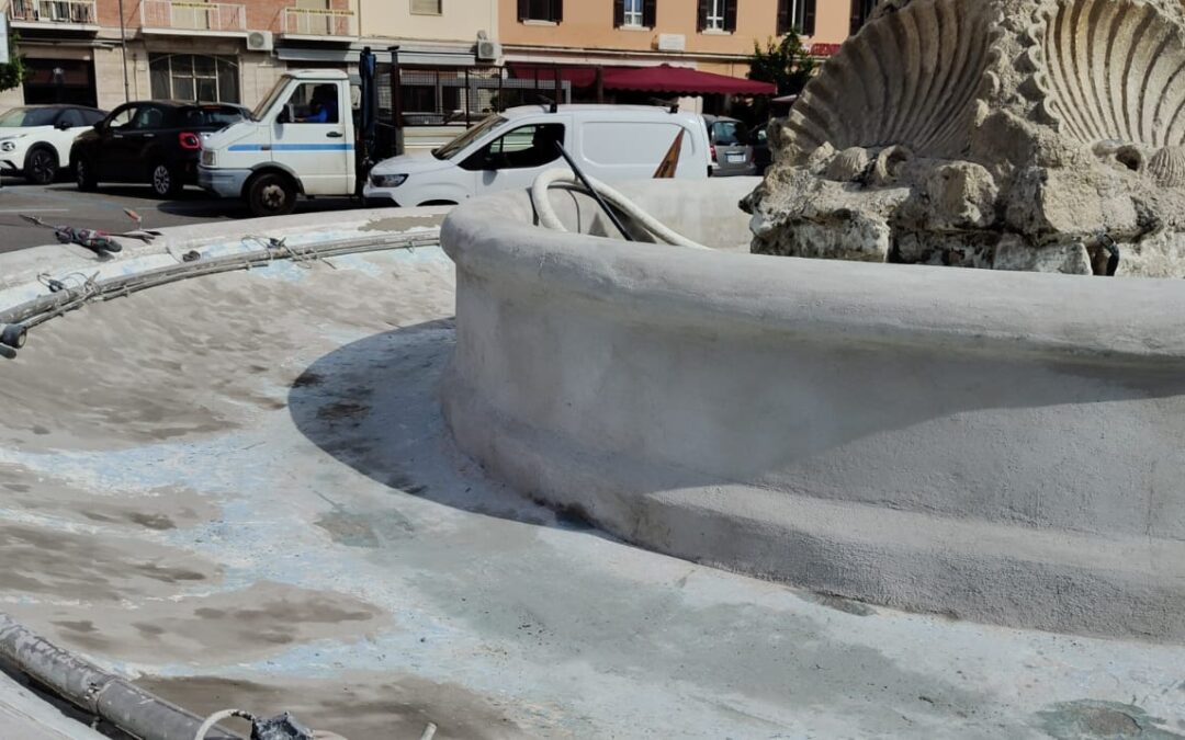 FONTANA DI PIAZZA DELLA REPUBBLICA A TERRACINA: QUASI CONCLUSI I LAVORI | Latinatu